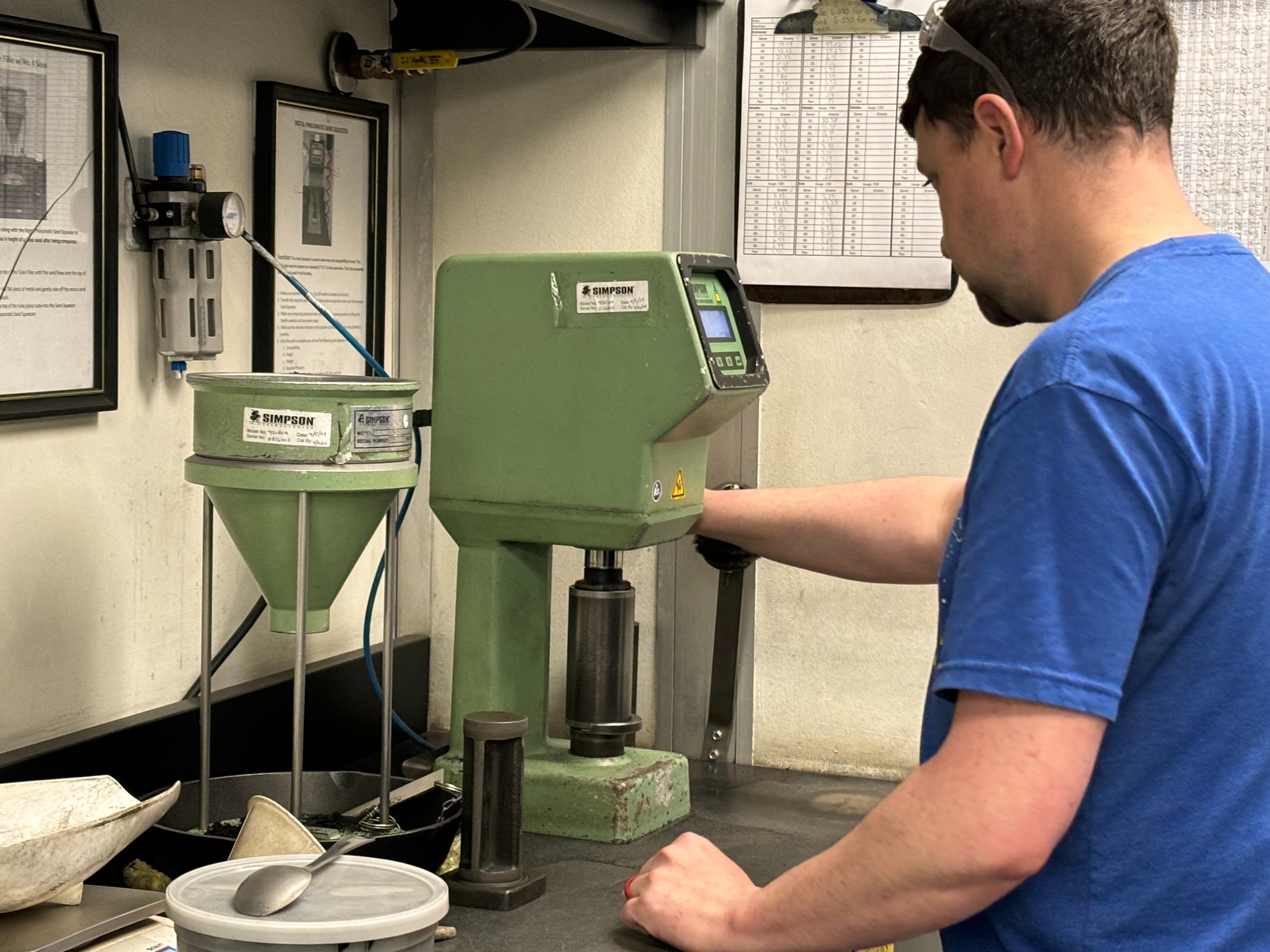 Experience with Simpson Sand Testing Equipment