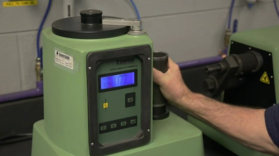 42105 Digital Absolute Permmeter in action at Lodge Manufacturing.